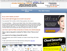 Tablet Screenshot of pivottablesinexcel.com